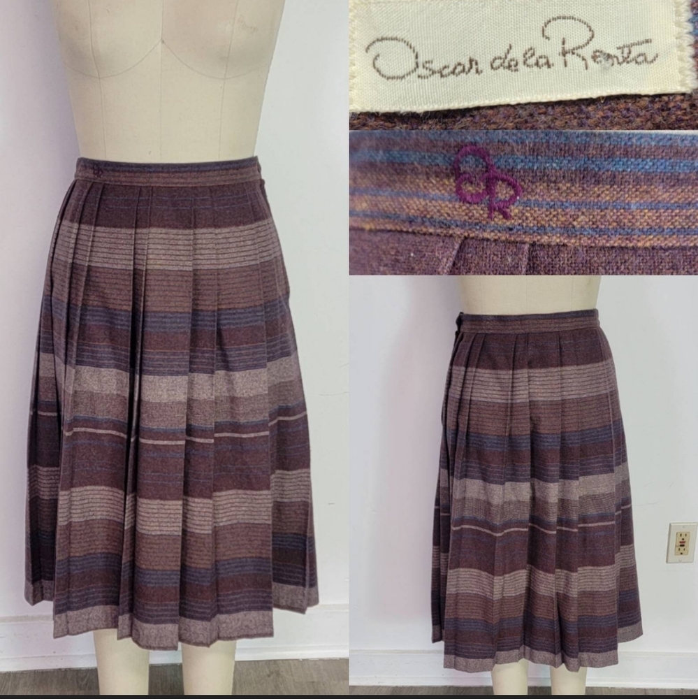 Oscar De La Renta 70s Midi Skirt
